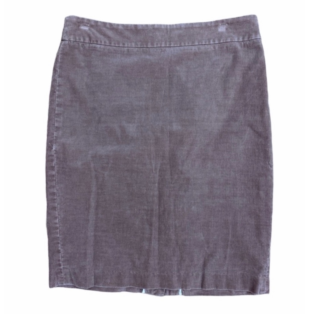 J. Crew Gray Corduroy Pencil Skirt sz 0